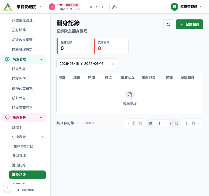 翻身記錄 真實畫面