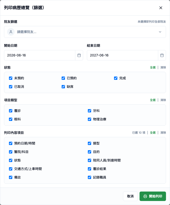 覆診預約 真實畫面 - 列印怎樣用 位置參考
